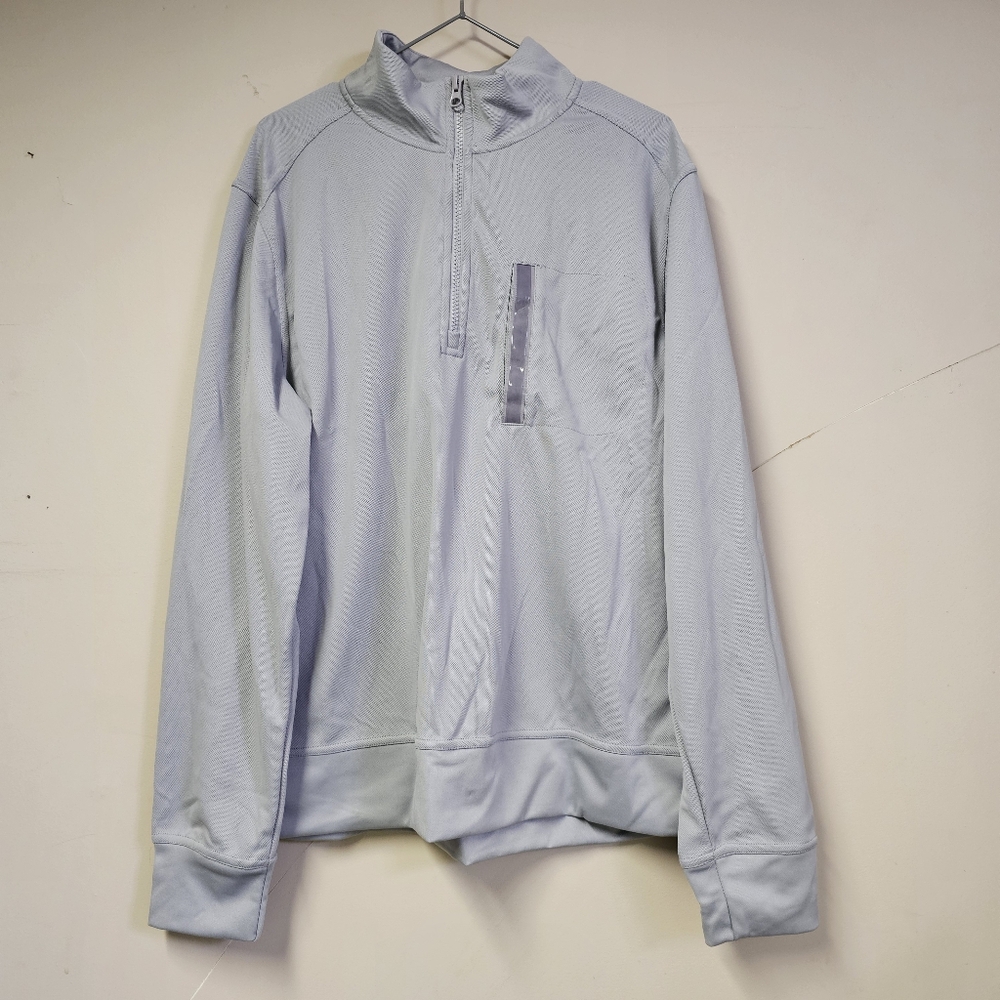 Joe Fresh Light Gray Quarter-Zip Pullover Men's Size Large MF10AF3531